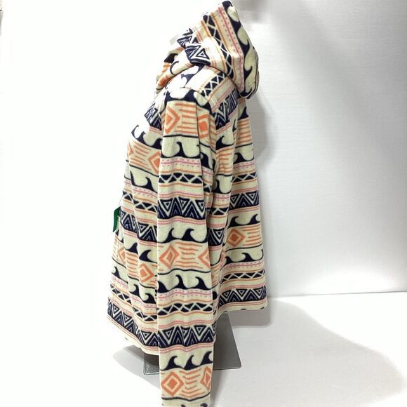 O’Neill Fleece Pullover Jacket NWT Multi Color Hood Quarter Zip XL - Picture 5 of 12
